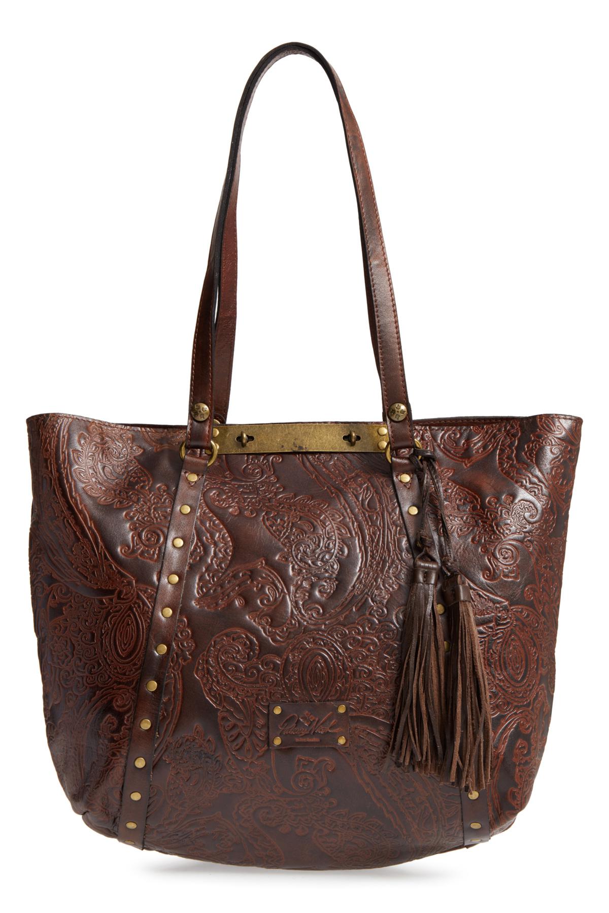 patricia nash benvenuto leather tote bag