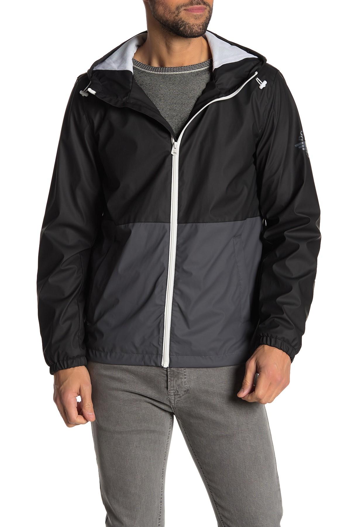 Download Dockers Rubberized Light Weight Hooded Jacket in Black for ...