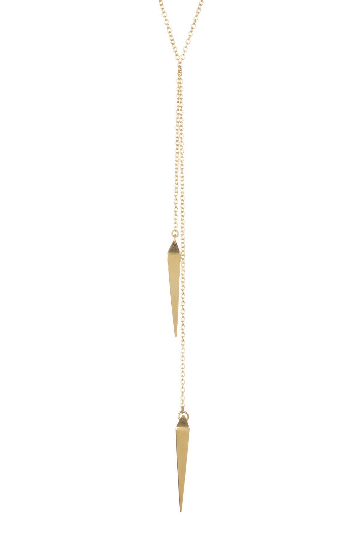 Lyst Soko Pop Geo Pyramid Double Drop In Metallic