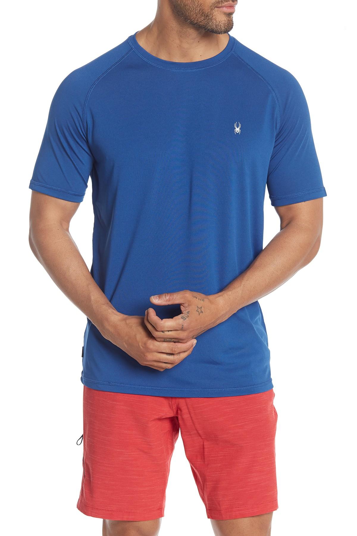 Spyder Mens Hyrdo Series Stretch Short Sleeve Rashguard Tee