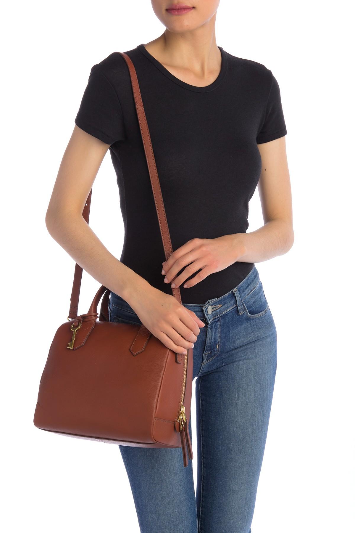 fiona leather satchel