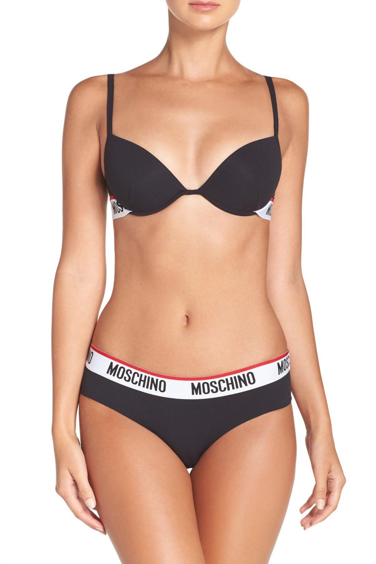 Moschino 'cutlot' Hipster Panty in Black Lyst