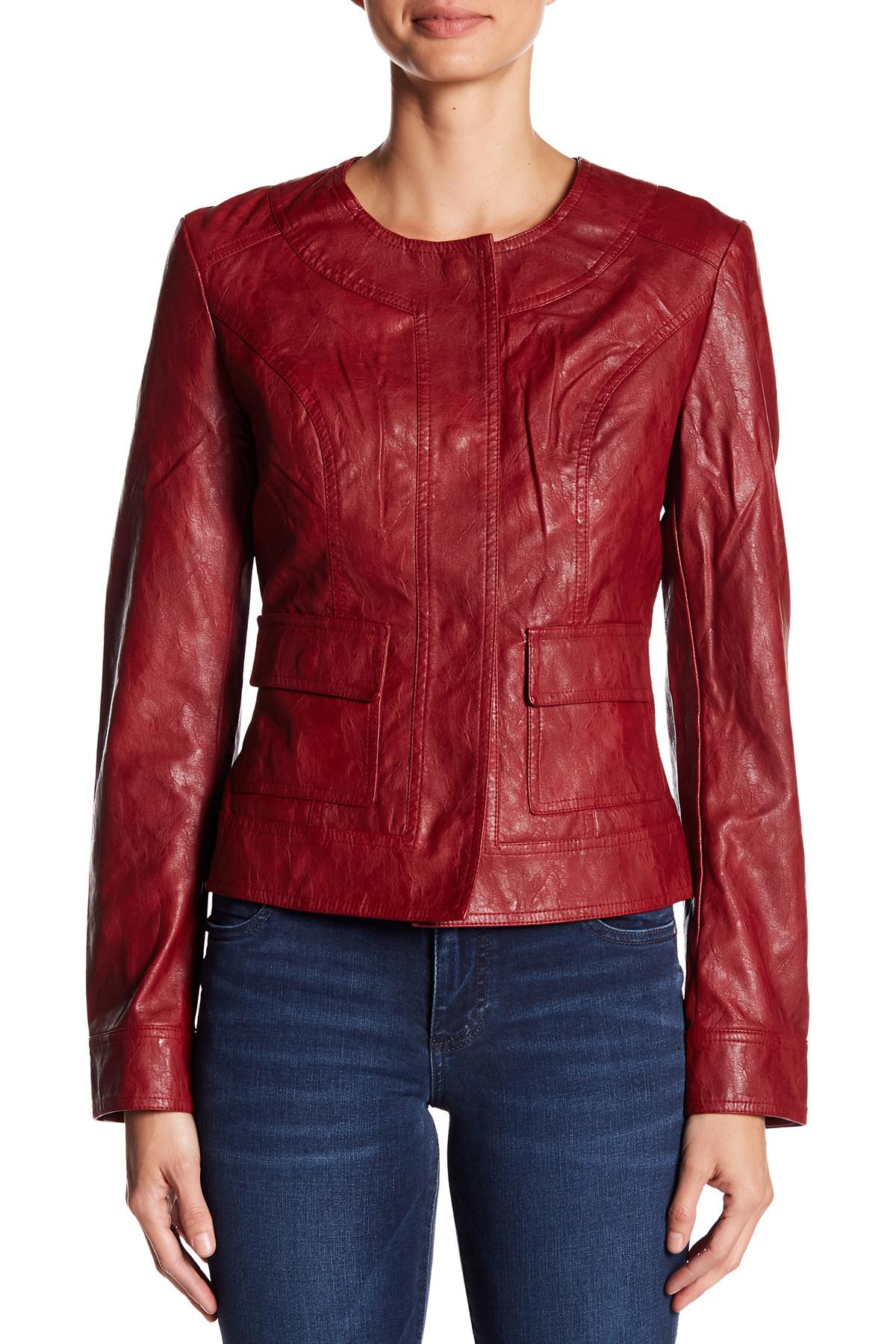 Lyst Kut From The Kloth Ainsley Front Snap On Faux Leather Gallery