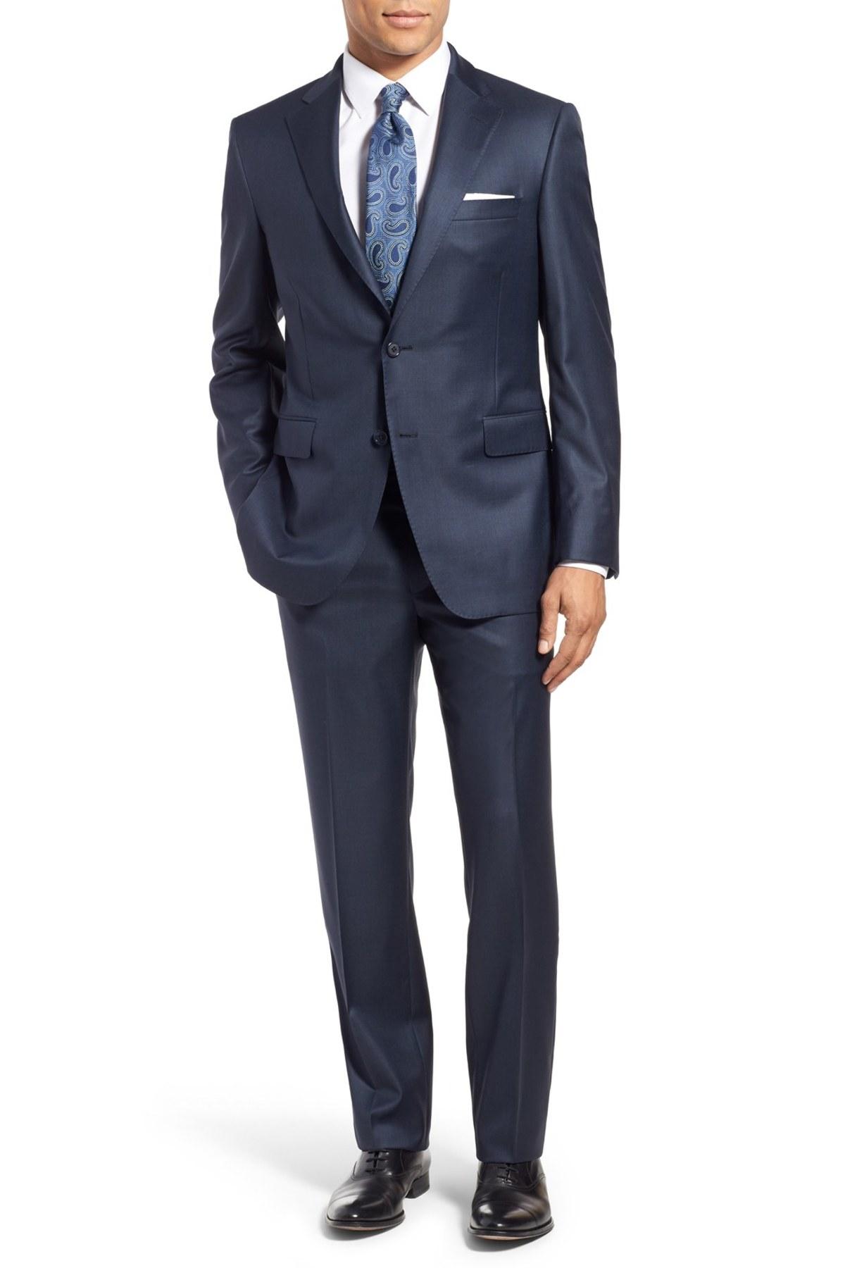 Lyst - Samuelsohn Beckett Classic Fit Solid Wool Suit in Blue for Men