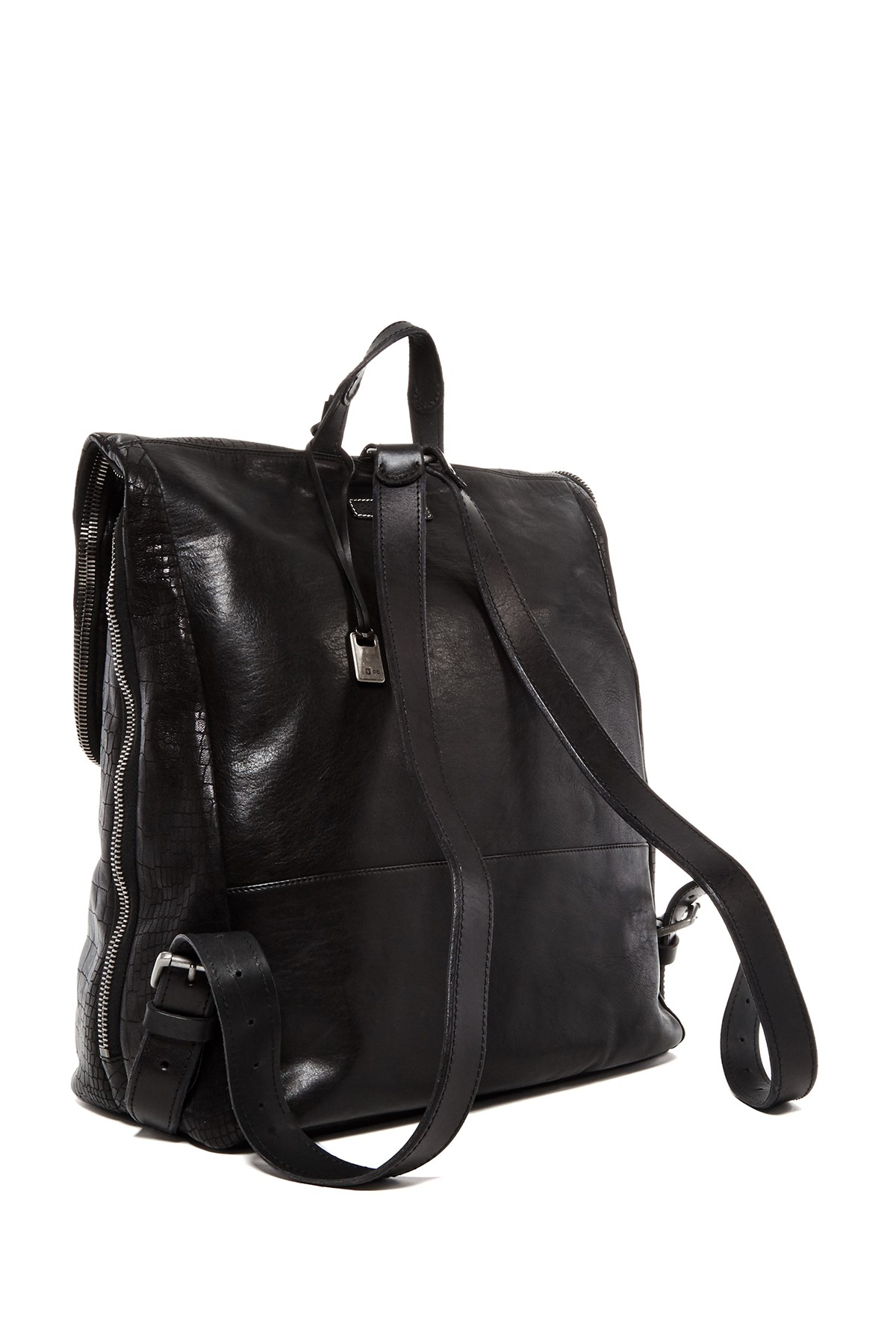 Lyst - John Varvatos Croc Embossed Backpack in Black