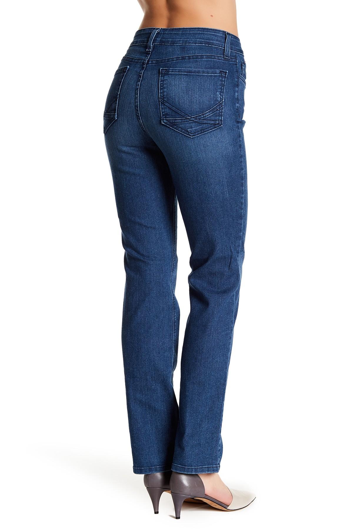 Nydj Hayley Straight Jean in Blue | Lyst