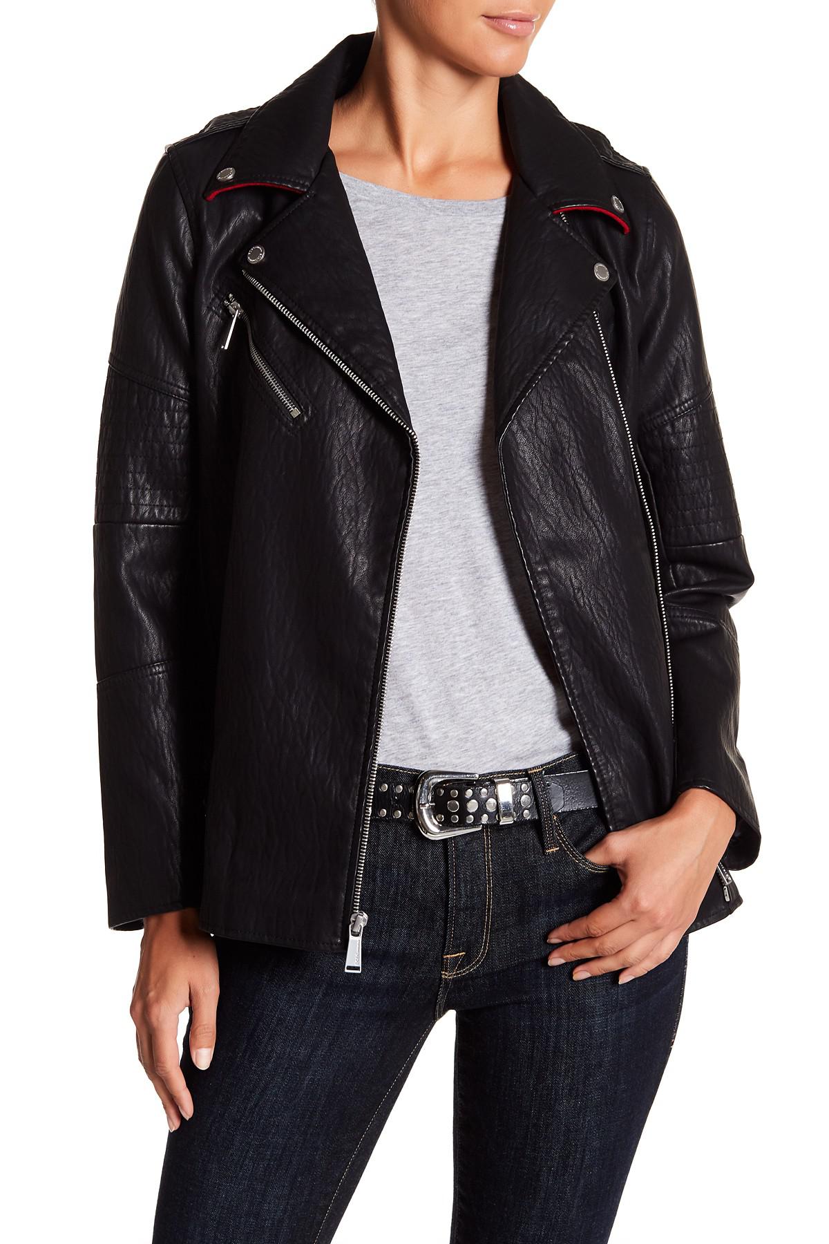 asymmetrical leather moto jacket
