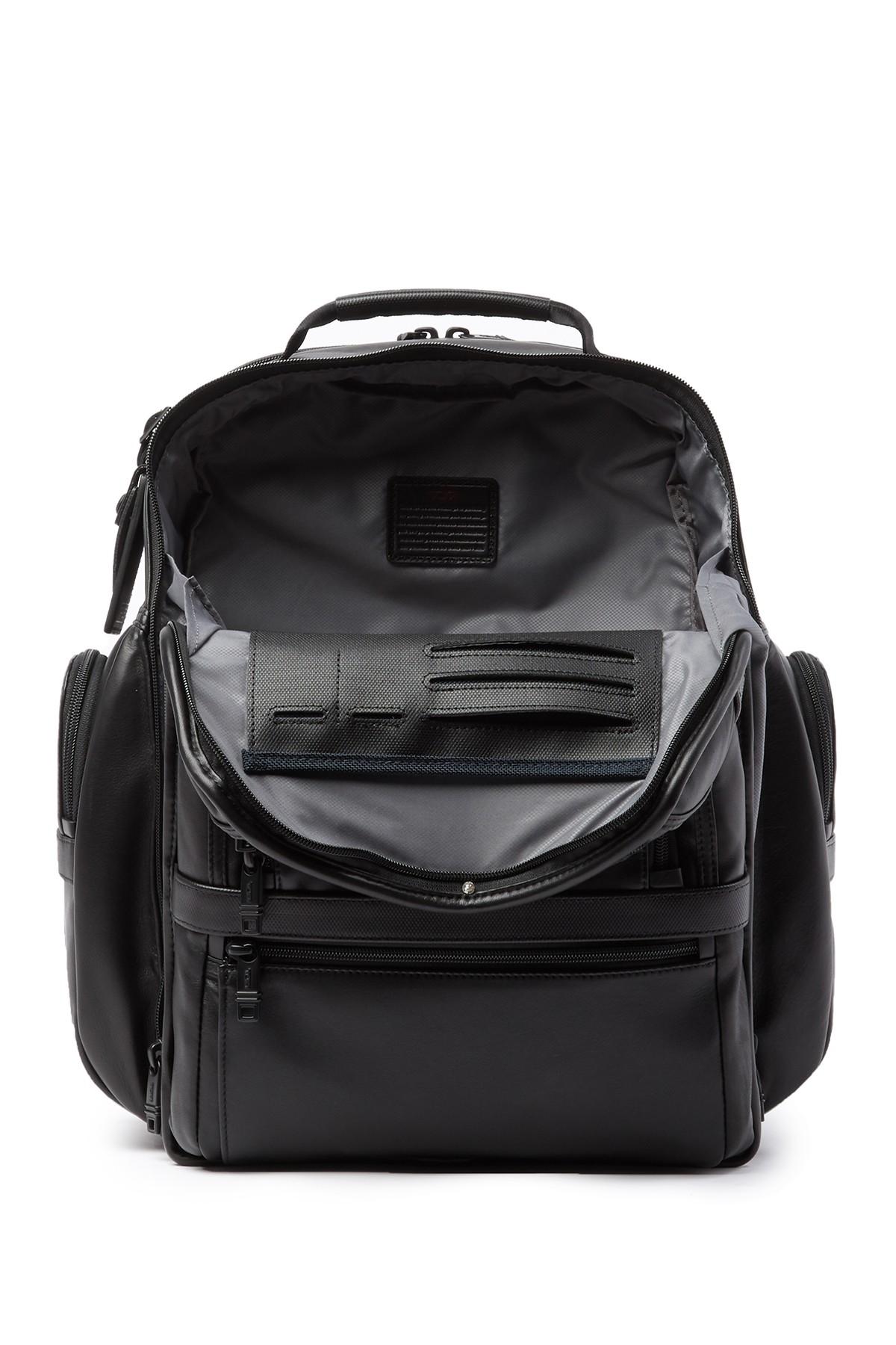 Tumi Alpha 2 Leather T-pass Business Class Brief Pack in Black for Men ...