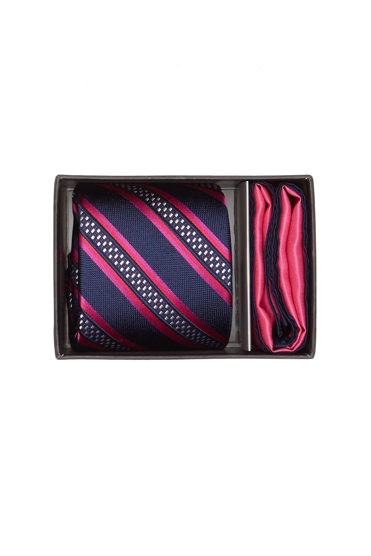Ted Baker Track Stripe Silk Tie & Pocket Square Set in Pink for Men - Lyst