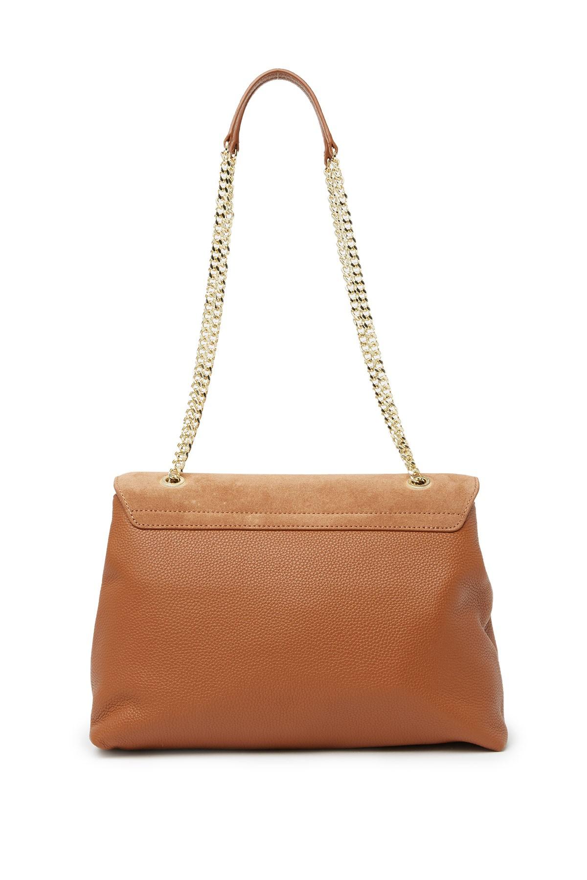 Ted Baker Suede Padlock Shoulder Bag in Brown Lyst