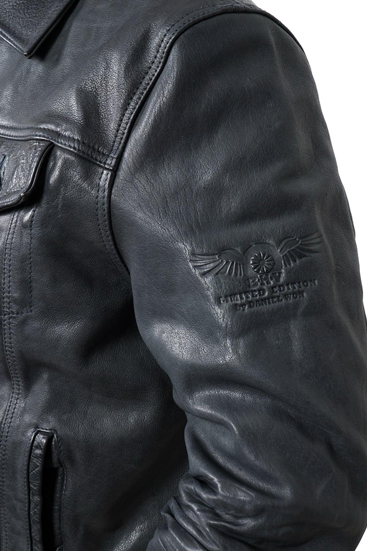 Lyst Boston Harbour Vintage Rugged Leather Trucker Jacket