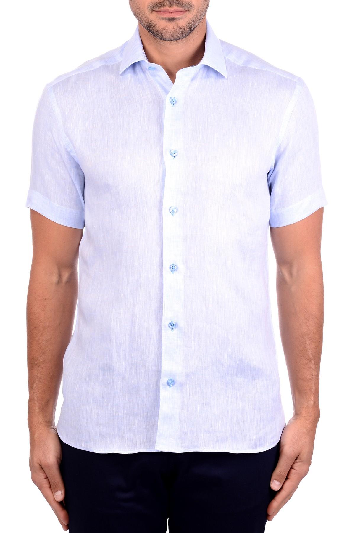 Bertigo Edoardo Solid Modern Fit Linen Shirt for Men - Lyst
