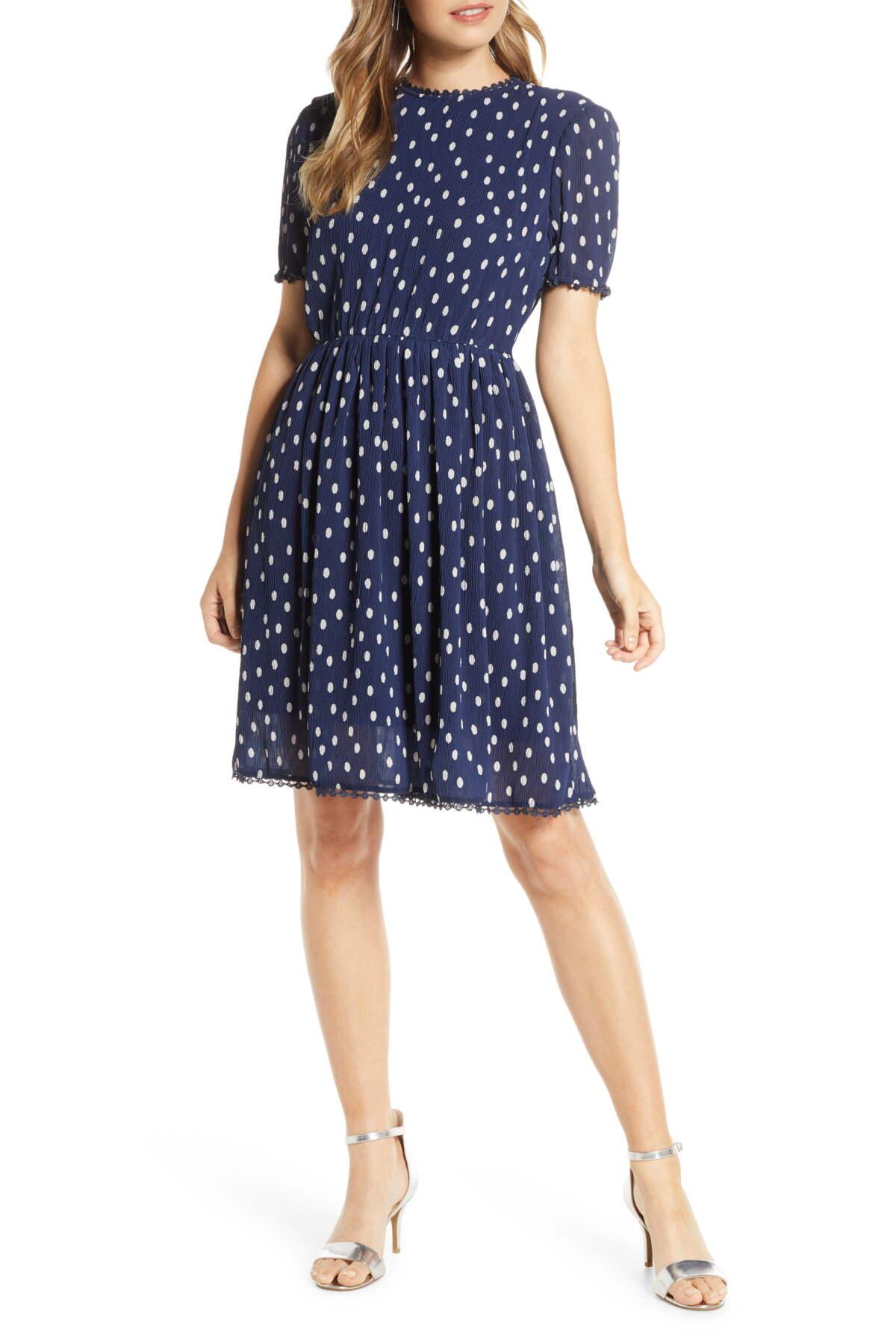 polka dot chiffon