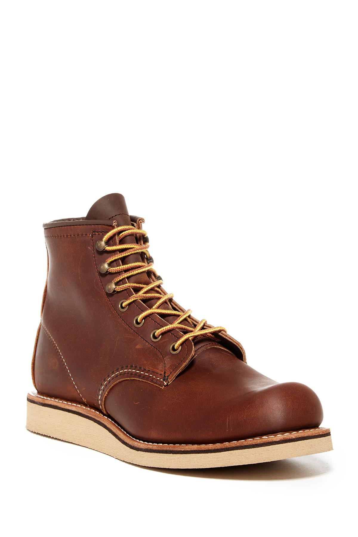 red wing moc toe work boots