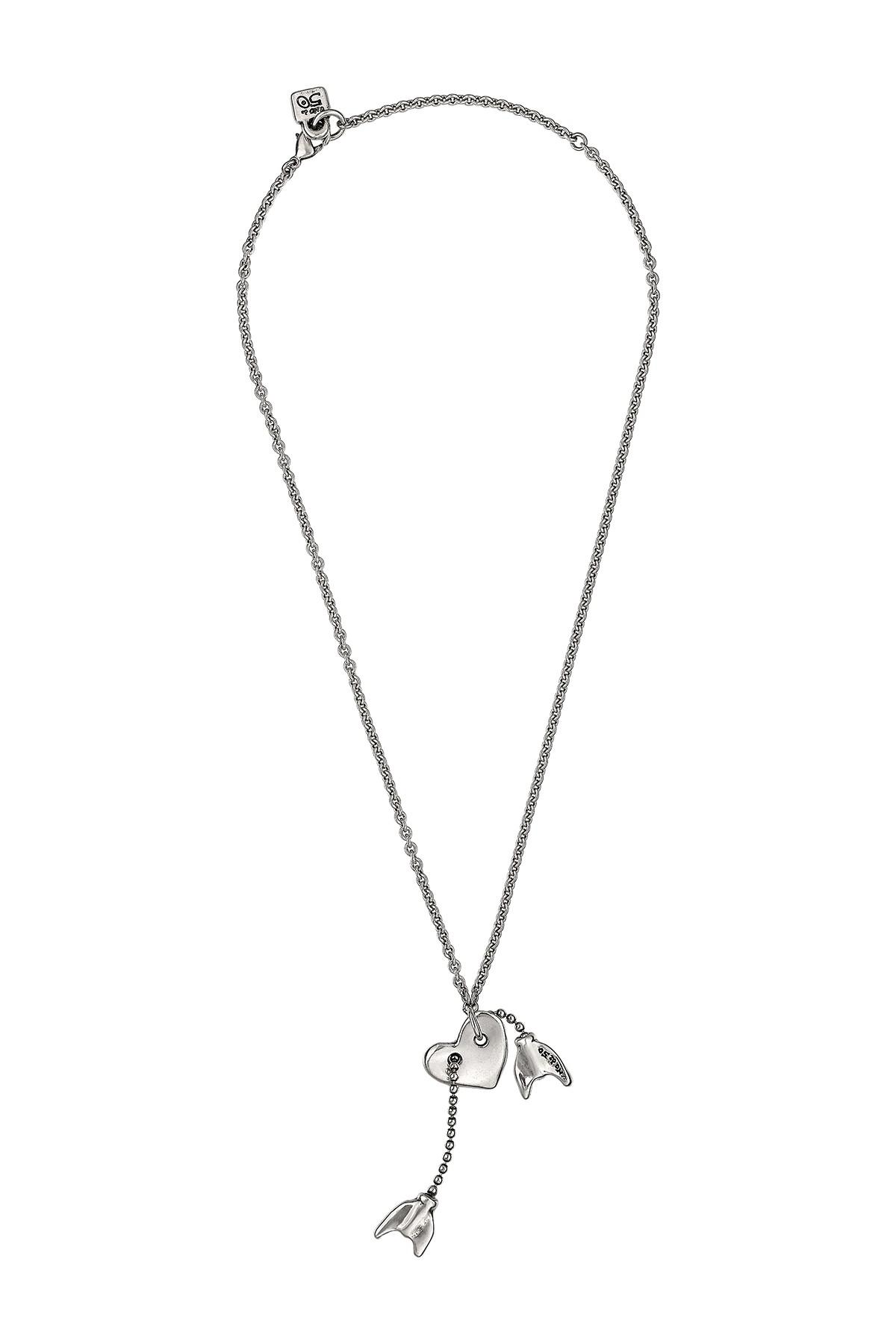 Lyst - Uno De 50 Heart & Arrow Pendant Necklace, 16" in ...