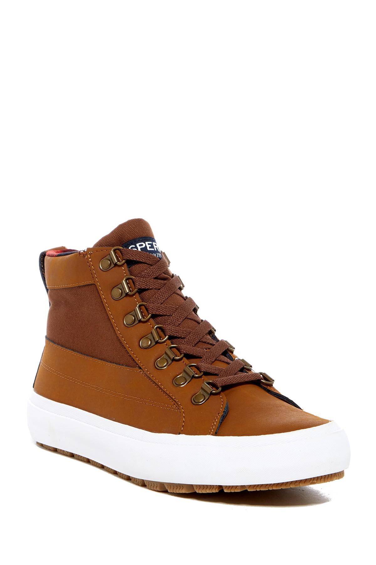 brown high top sneaker