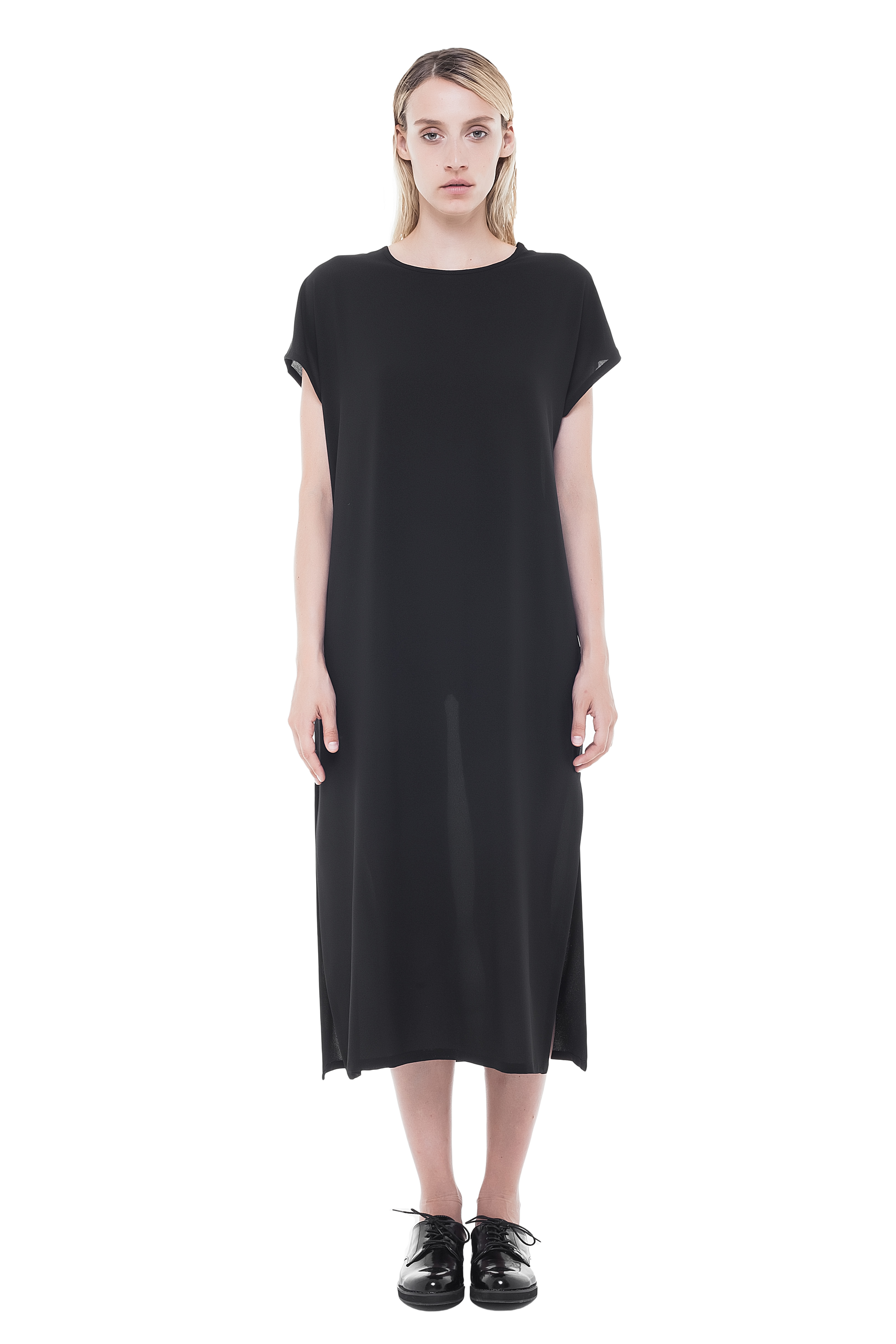 Blackblessed Silk Tunic Dress in Black | Lyst