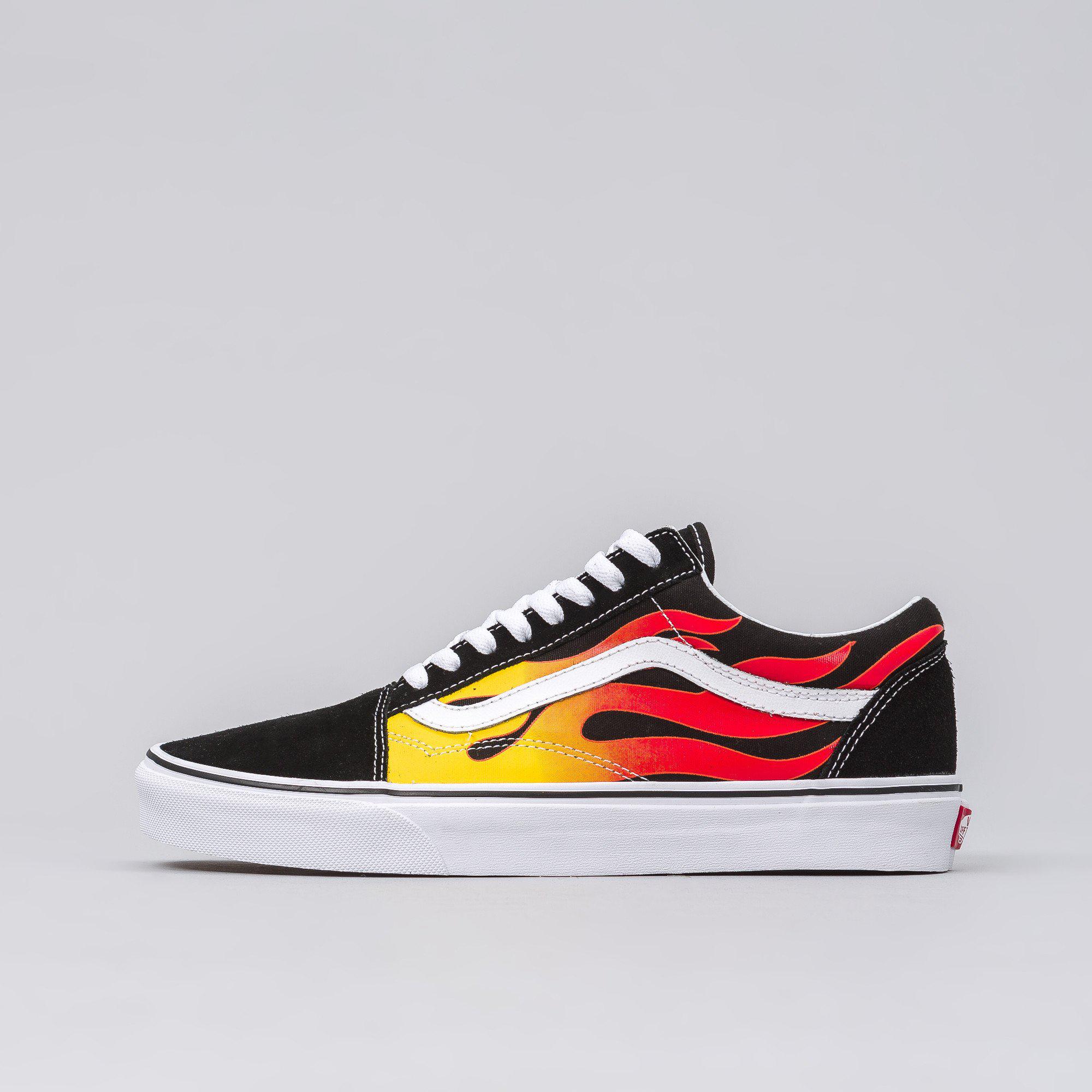 flame vans old skool flame vans old skool