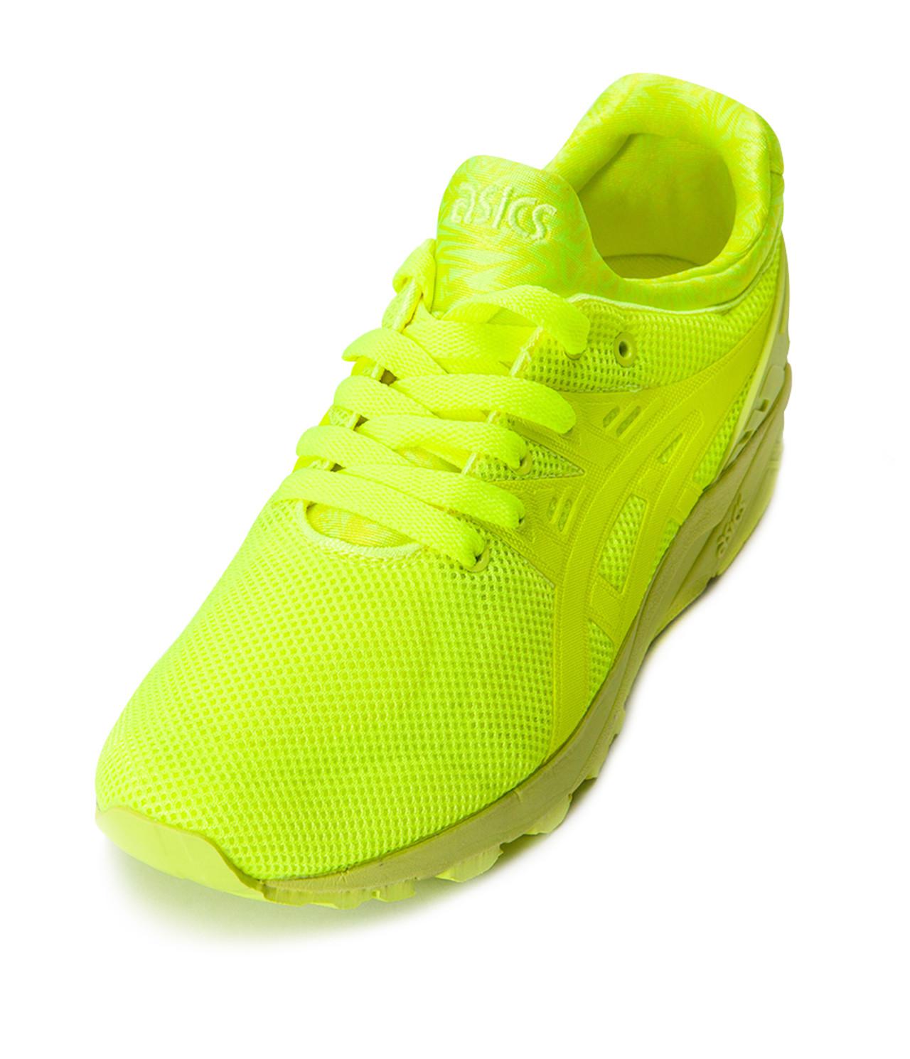 green asics trainers