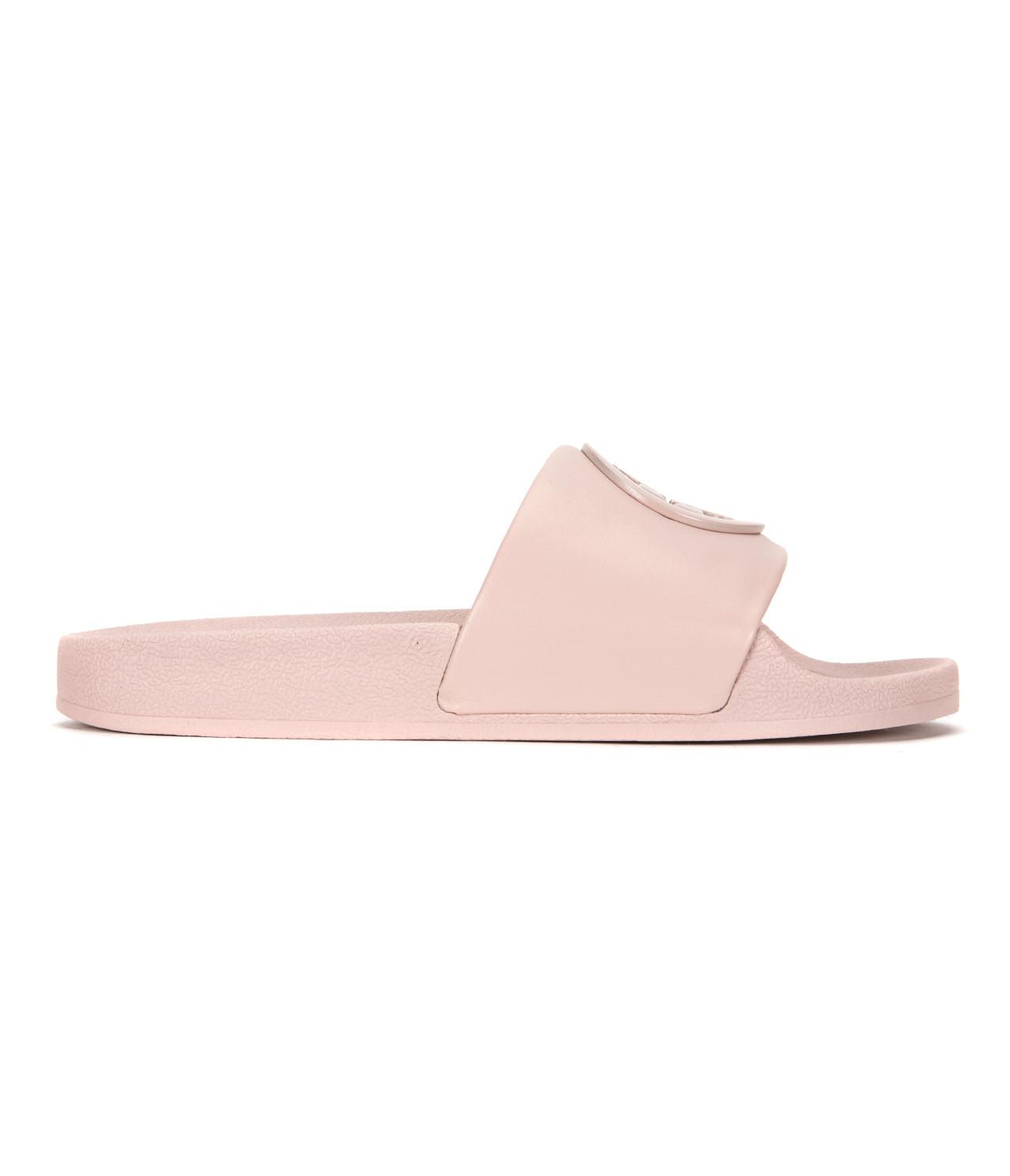 tory burch lina leather flat pool slide sandals