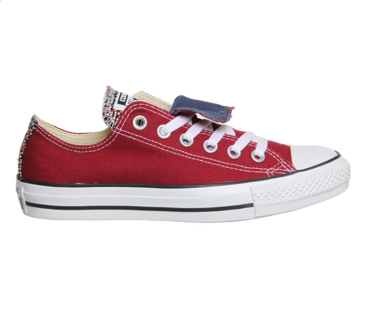 Converse Allstar Low Double Tongue in Red for Men - Lyst