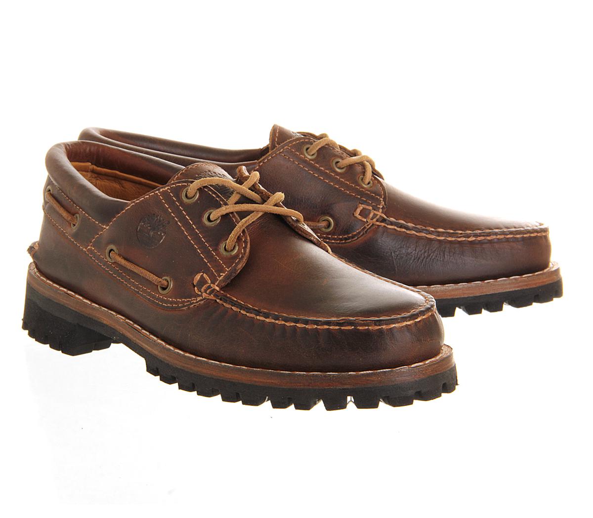 Lyst - Timberland Heritage 3 Eye Boat Shoe in Brown for Men