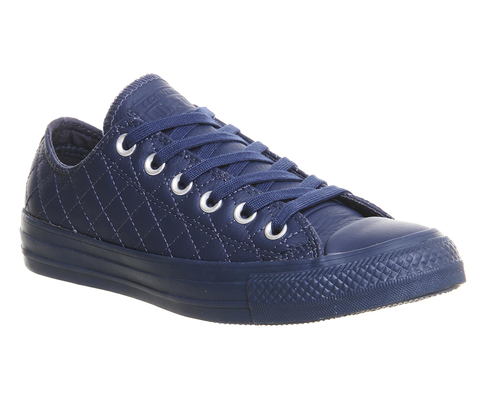 all star leather blue