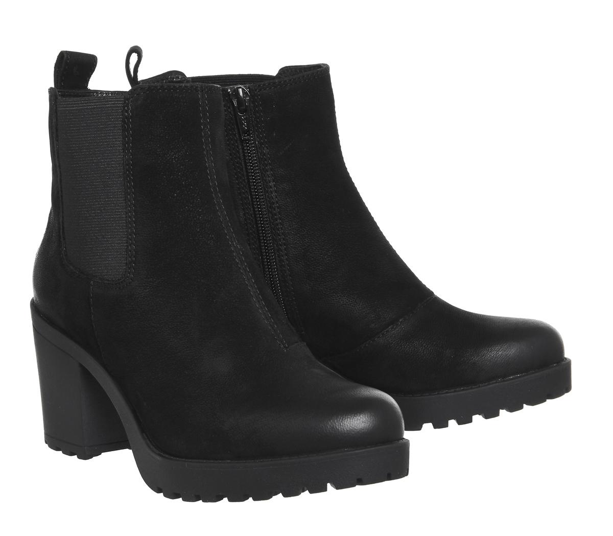 Vagabond Leather Grace Heeled Chelsea Boots in Black - Lyst
