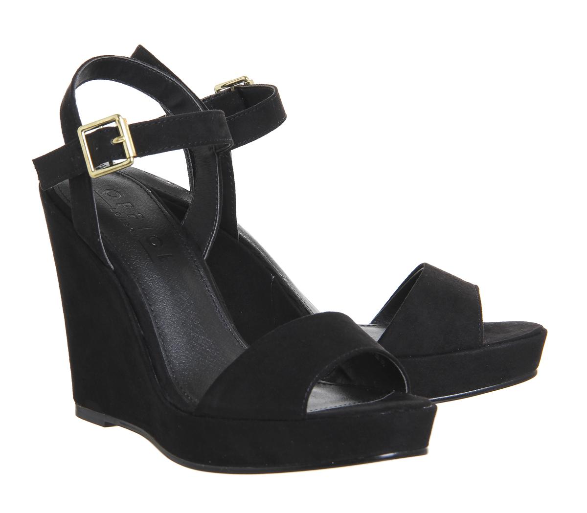 Lyst Office Mai Tai Two Part Wedge Sandals In Black Gallery