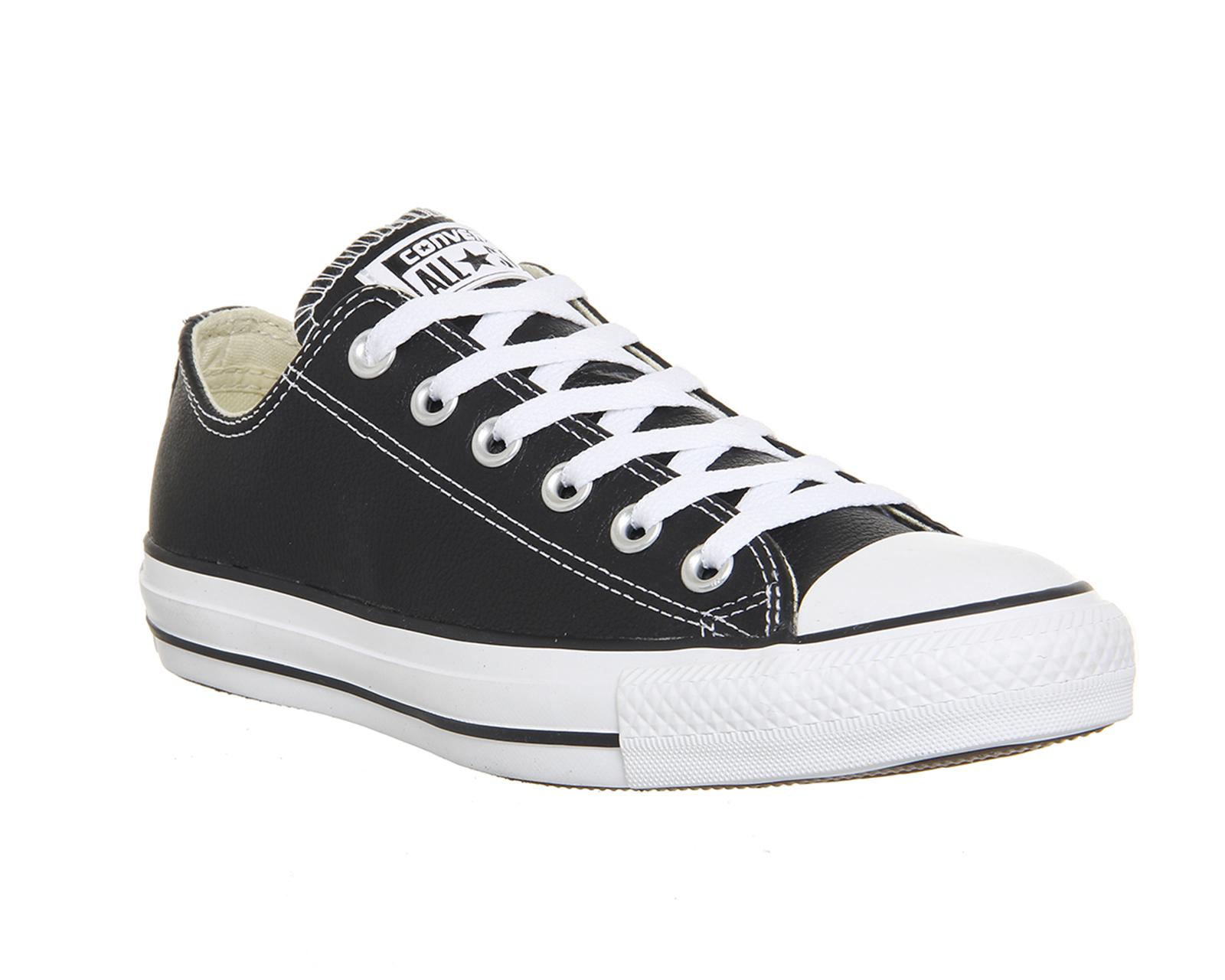 Lyst - Converse All Star Low Leather in Black - Save 8%