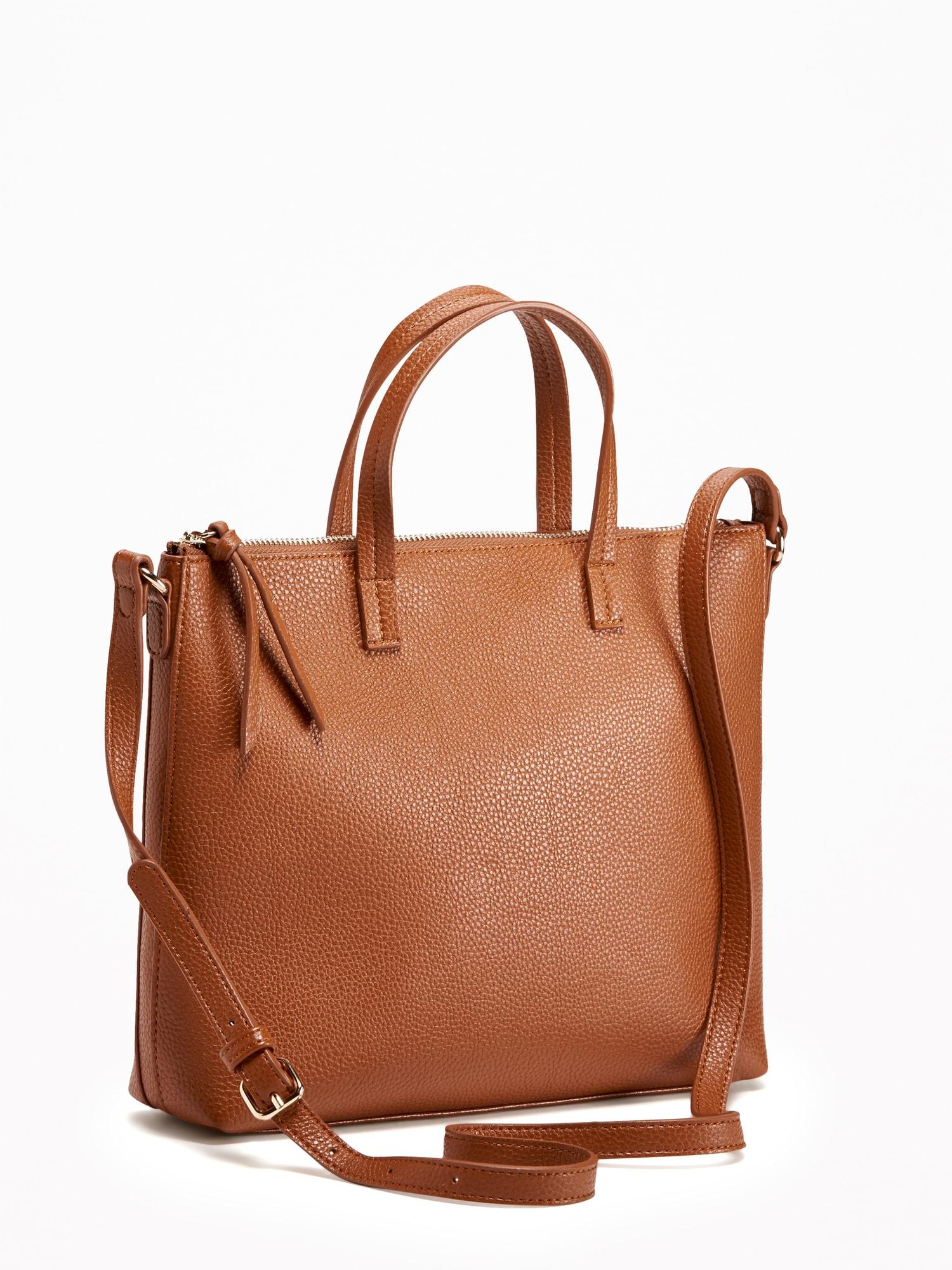 Lyst Old Navy Zip Top Shoulder Bag In Brown Gallery Previously Sold At Old Navy