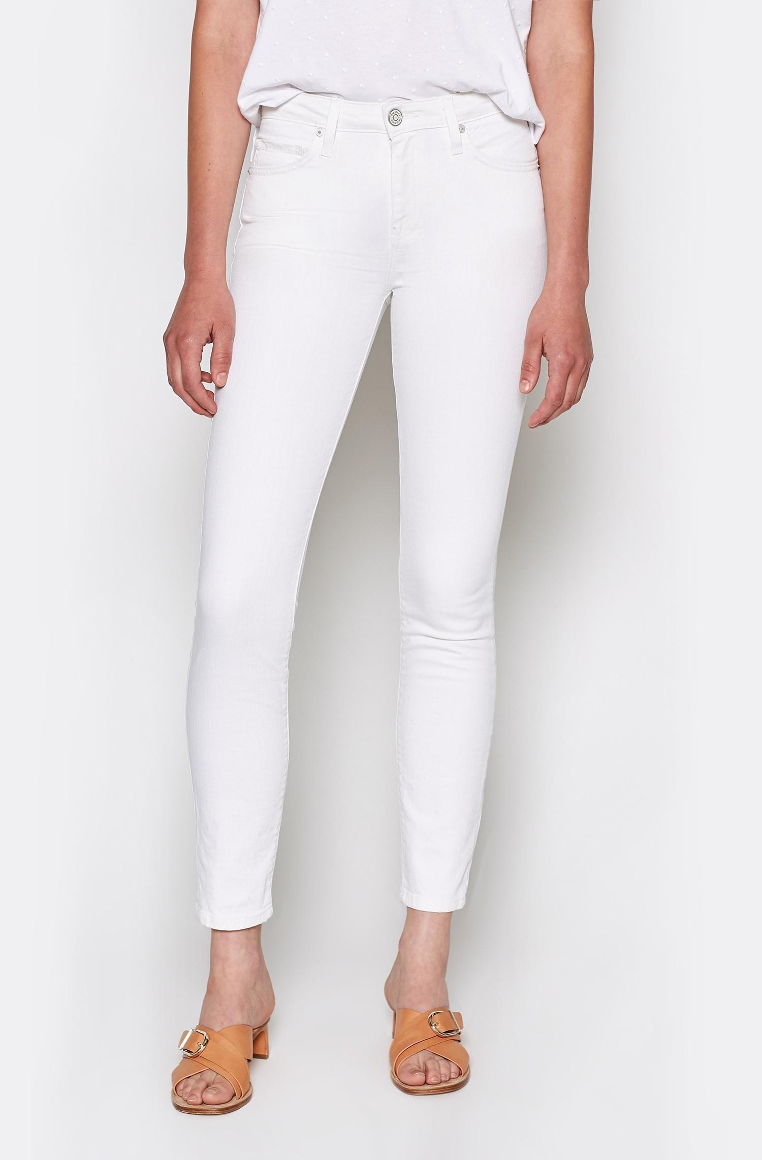 Joie Denim Mid Rise Skinny Jeans in White - Lyst