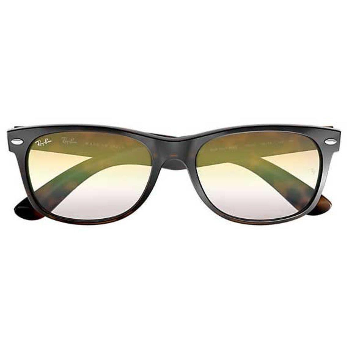 RayBan New Wayfarer Flash Gradient Lenses Gold Gradient Lens Lyst