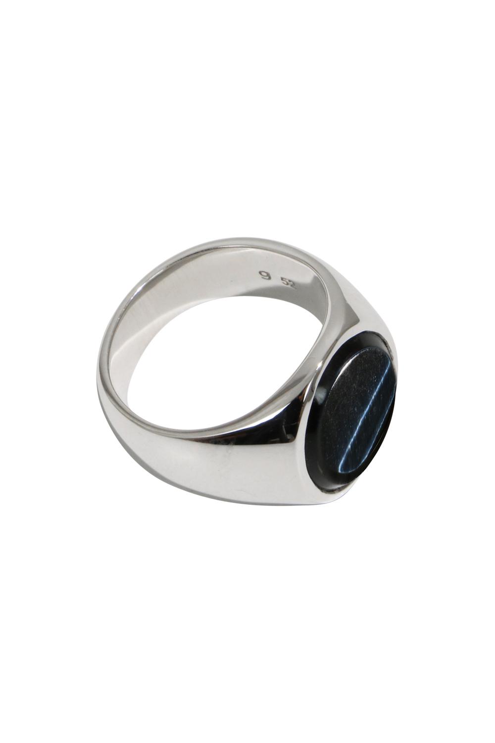 Tom Wood Denim Blue Hawk Eye Oval Ring Silver - Lyst