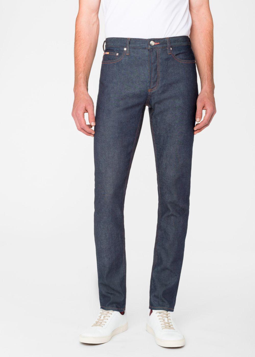 Lyst - Paul Smith Men's Slim-fit Raw Denim Jeans With 'artist Stripe ...