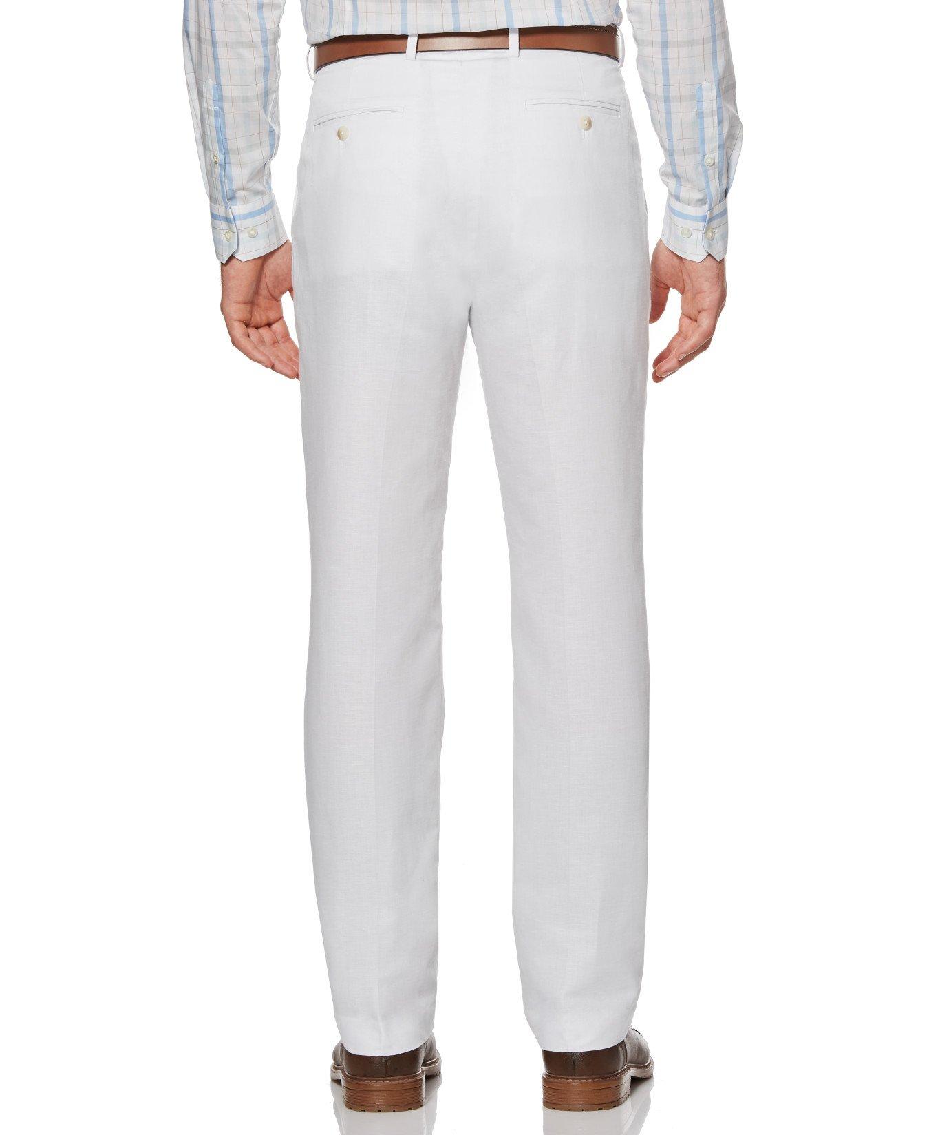 Perry Ellis Big & Tall Linen Twill Suit Pant in Bright White (White