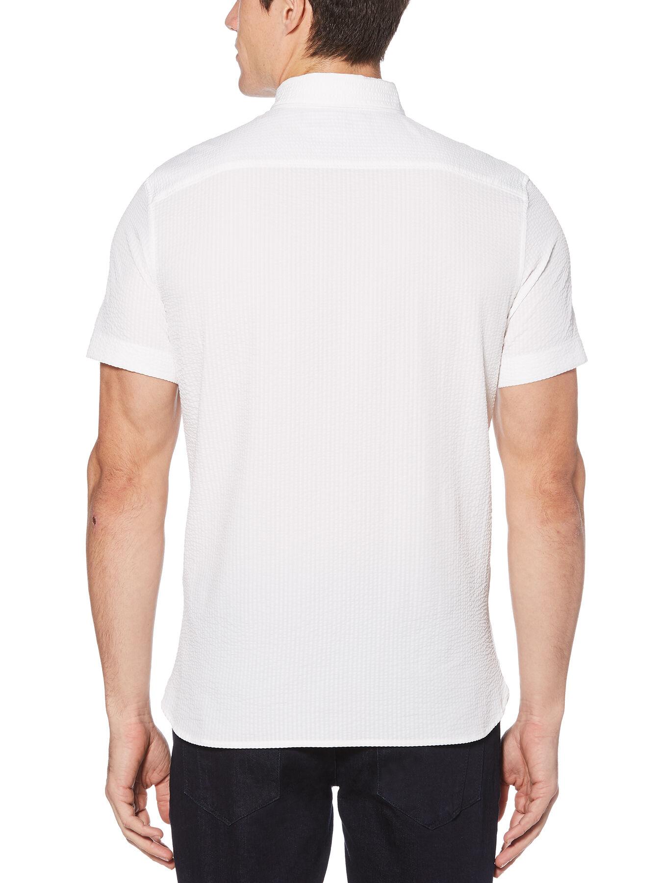 Perry Ellis Seersucker Stretch Shirt in White for Men - Lyst