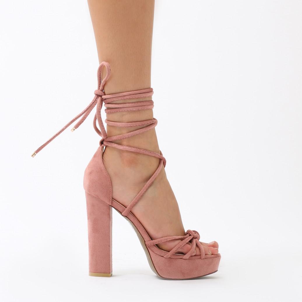 rose garden invite lace up platform heels