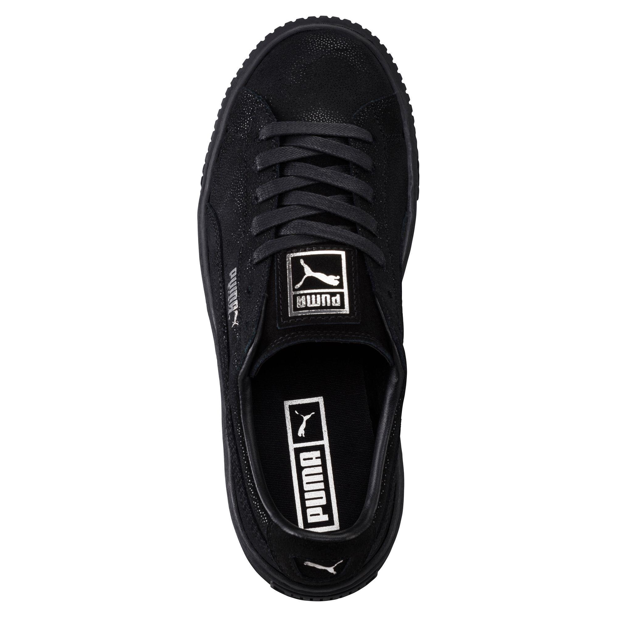 puma basket platform black