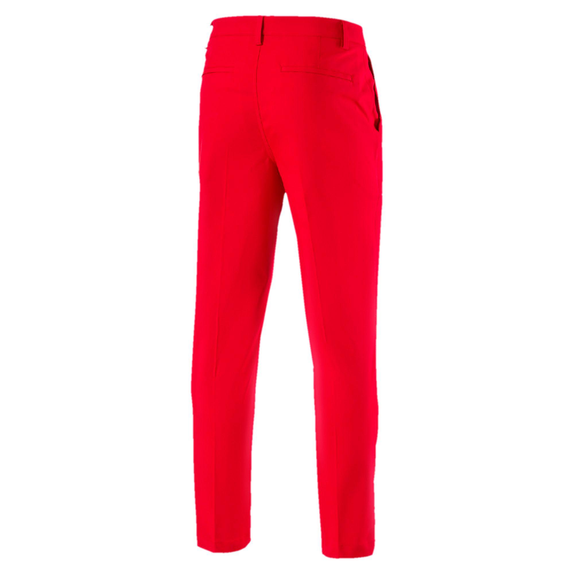 ladies red golf trousers