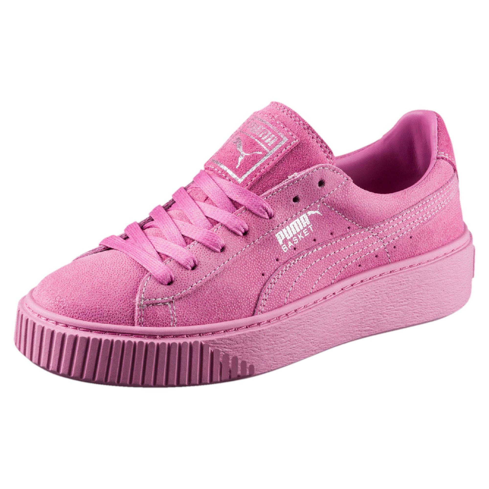 Puma Basket Platform Reset Women's Sneakers in Pink | Lyst