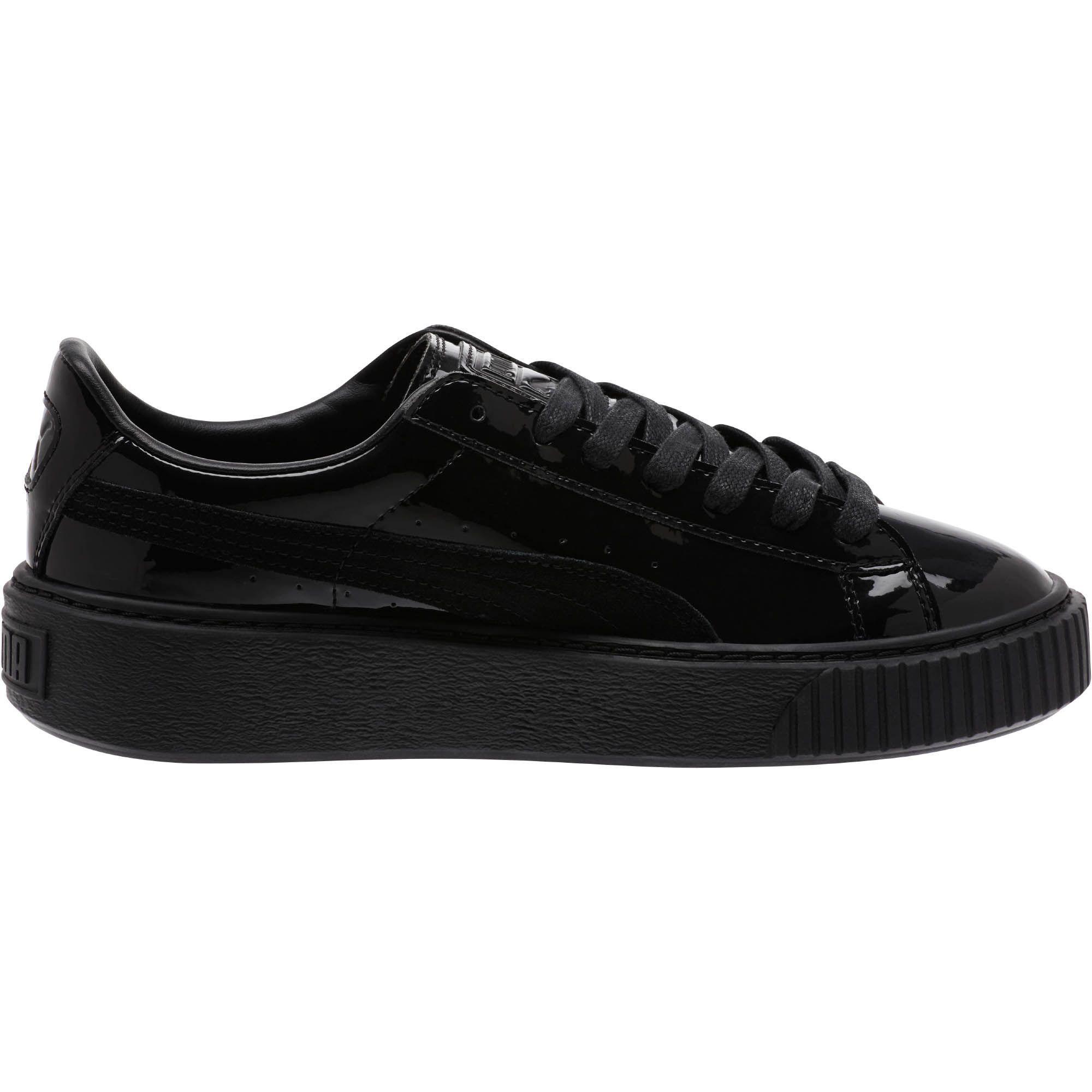 Lyst - Puma Basket Platform Patent Women's Sneakers in Black