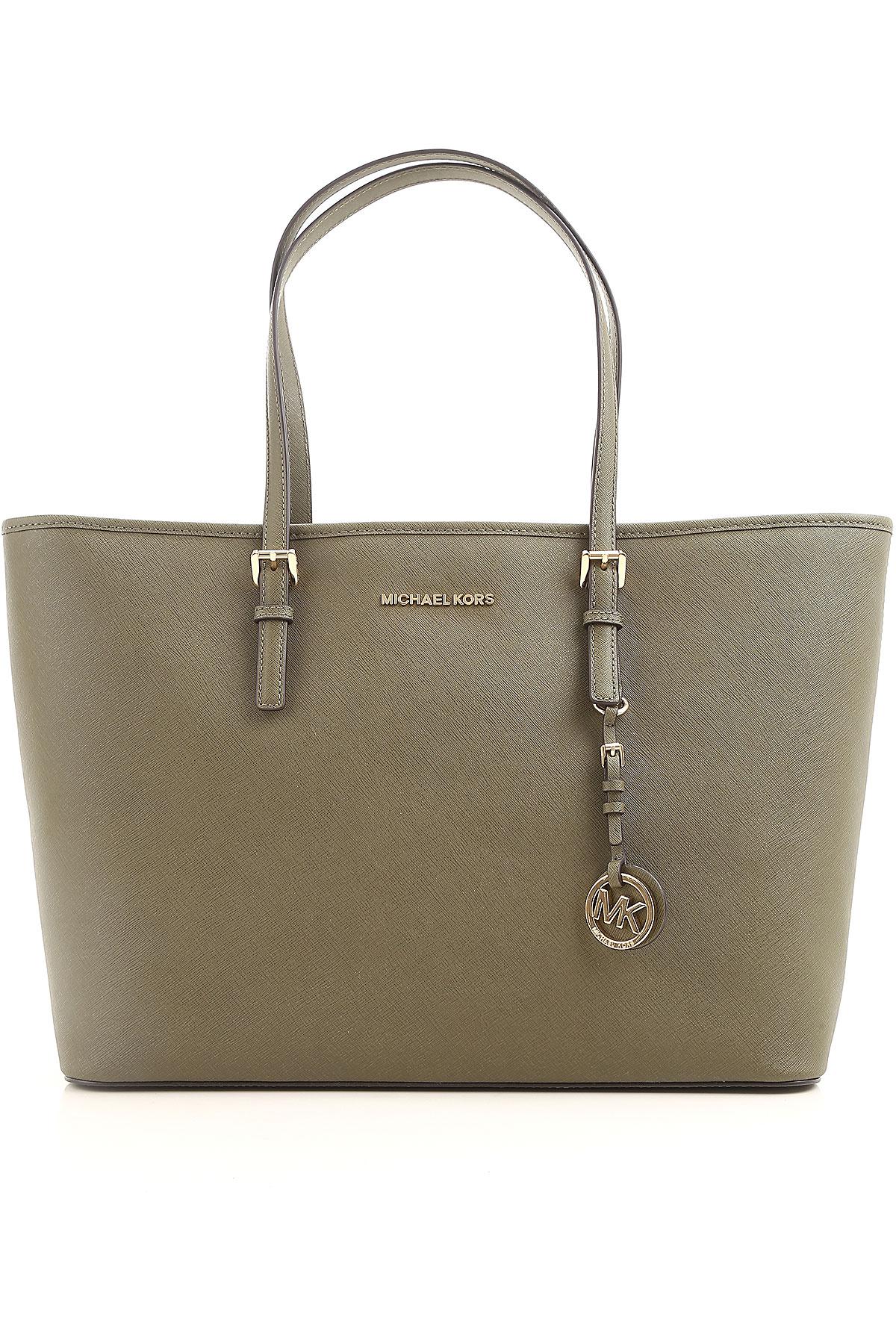 Michael Kors Leather Tote Bag On Sale In Outlet in Olive (Green) - Lyst