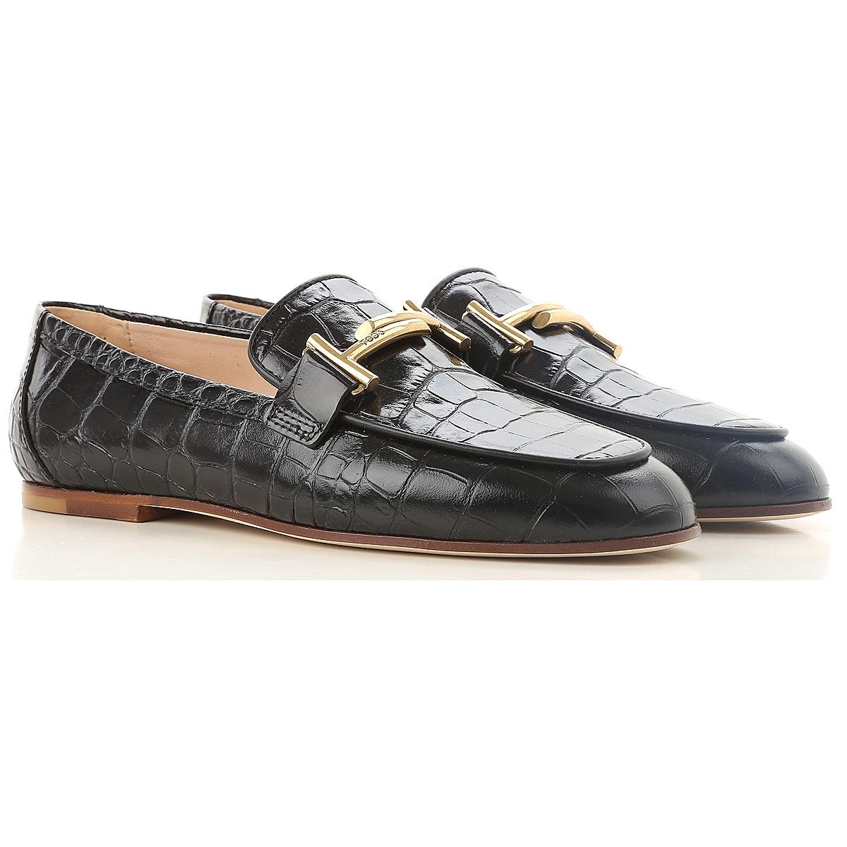 tods black loafers