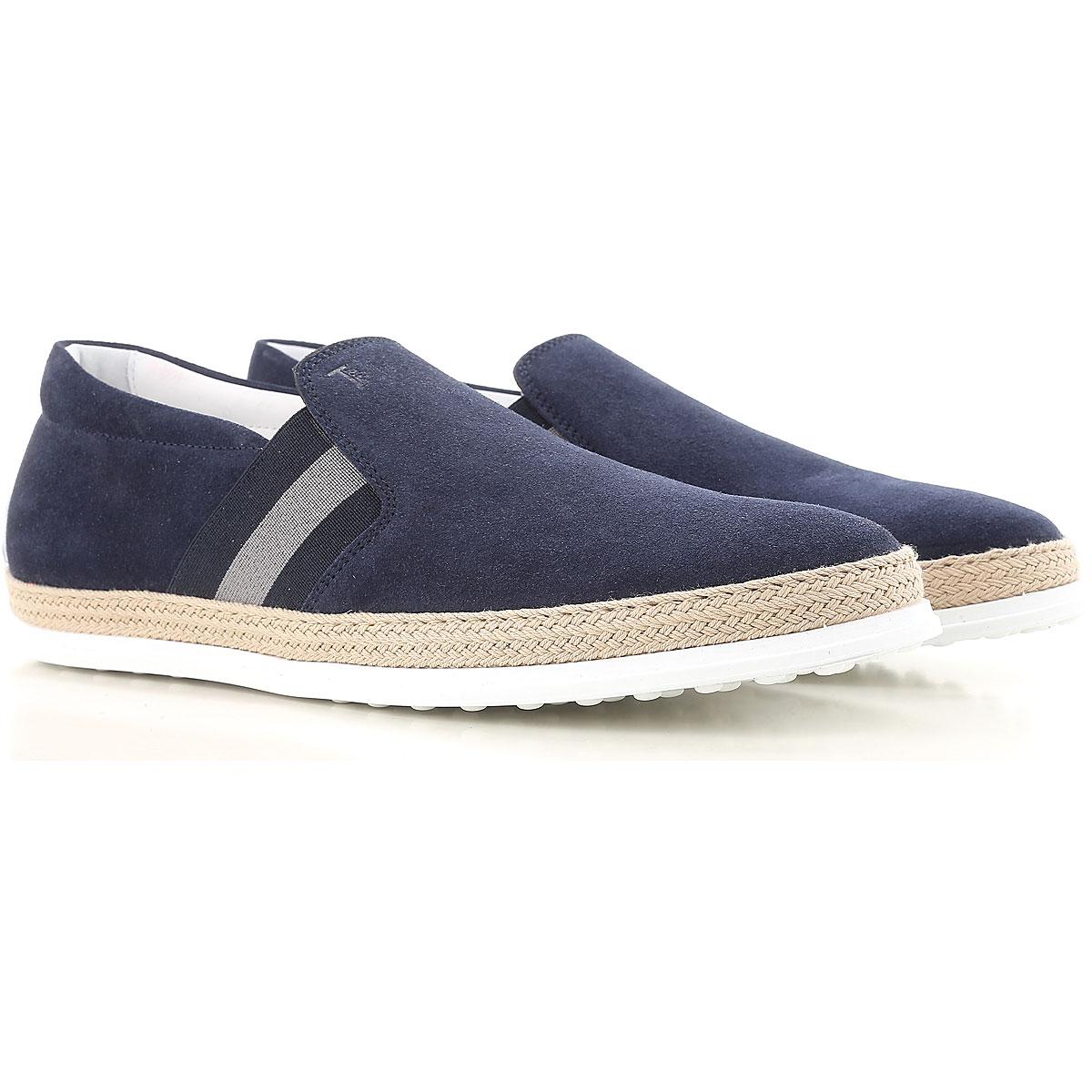 Tod's Leather Slip On Sneakers For Men On Sale In Outlet in Dark Blue ...