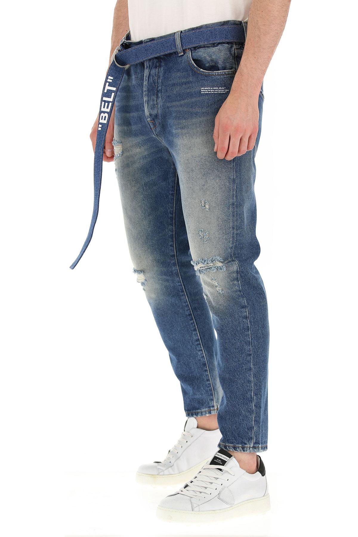 Off-White c/o Virgil Abloh Jeans On Sale in Blue for Men - Lyst