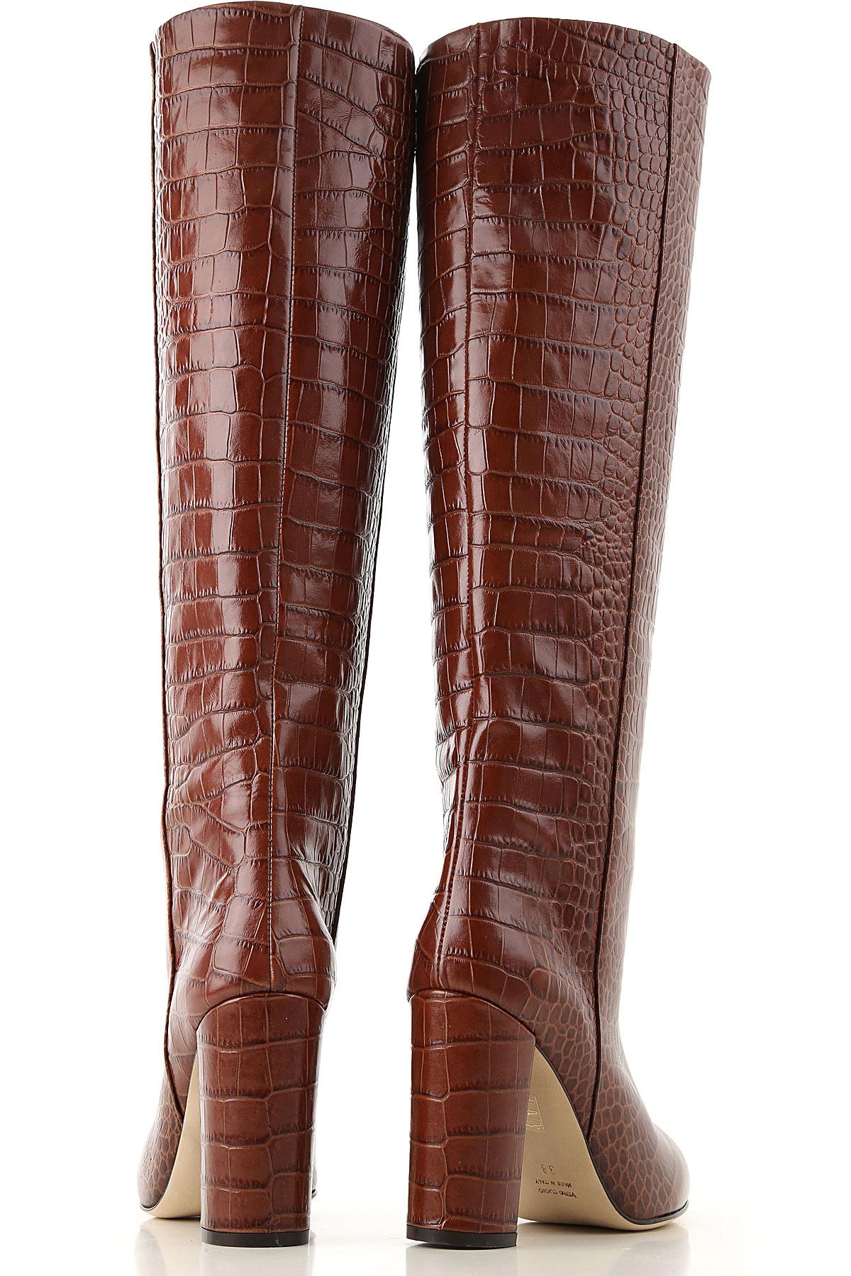 Paris Texas Leather Boots For Women in Brown - Lyst