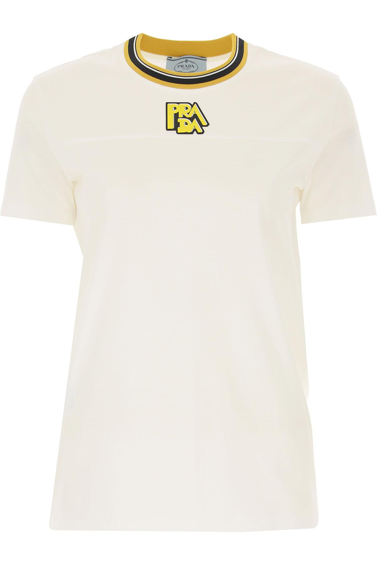Prada T-shirt For Women in White - Lyst