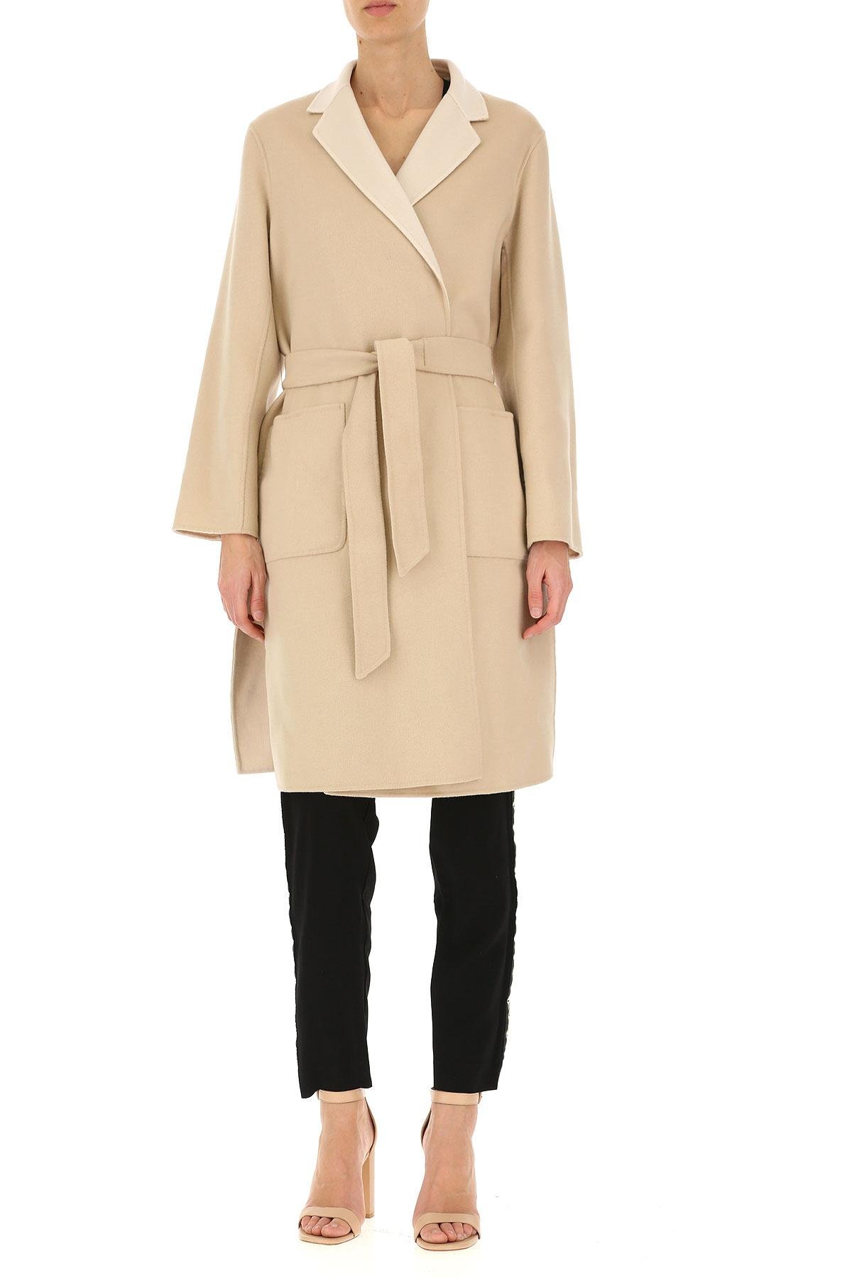 Max Mara Women\'s Coat On Sale in Natural - Lyst