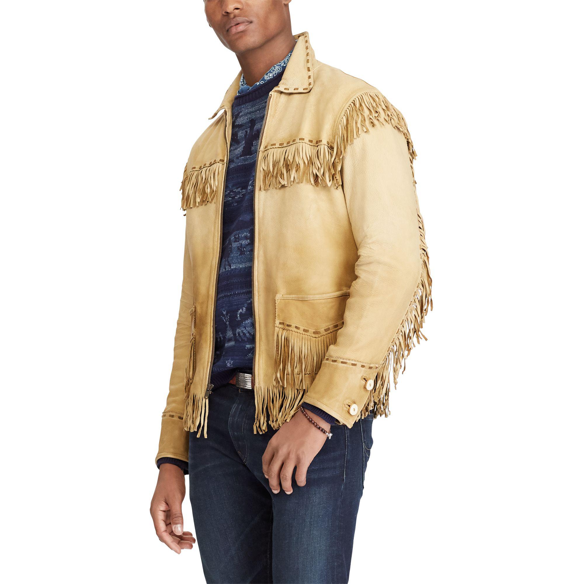 Polo Ralph Lauren Fringe Deerskin Jacket for Men Lyst